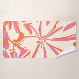 Fantasy Floral - Rosa, Orange und Creme Badhandtuch Set