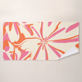 Fantasy Floral - Rosa, Orange und Creme Badhandtuch Set