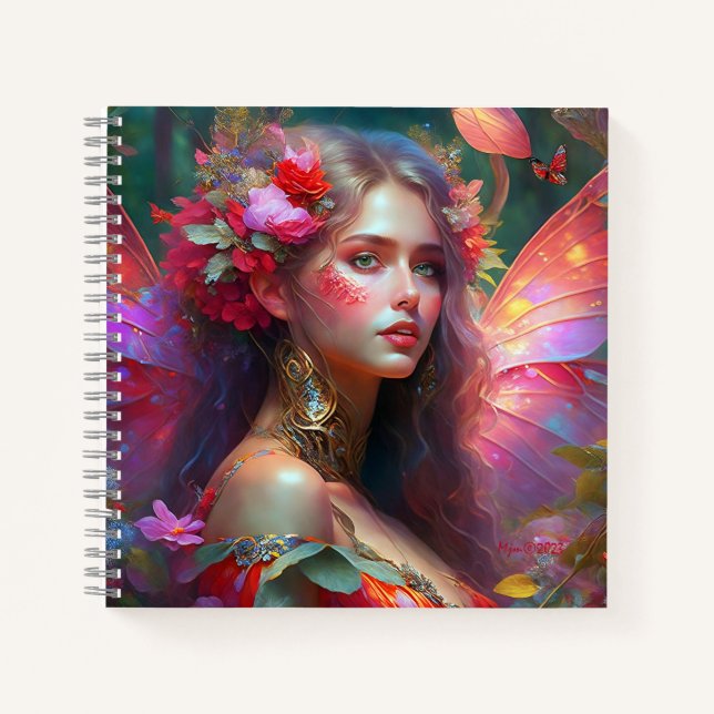 Fantasy Flower Garden Fairy Notizbuch (Vorderseite)