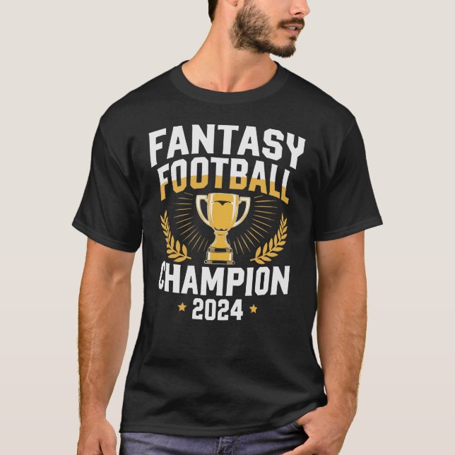 Fantasy Football 2024 Champion Draft Fantasy Footb T-Shirt (Vorderseite)