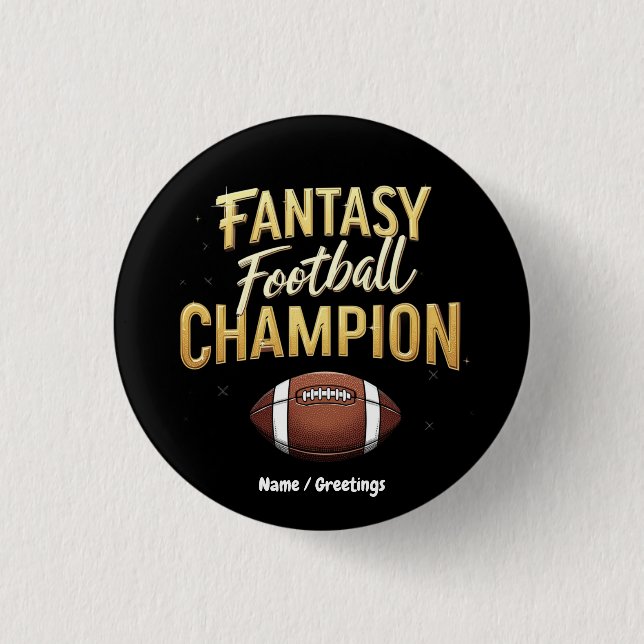 Fantasy Football Champion dominiert wie ein Pro Button (Vorderseite)