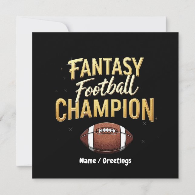 Fantasy Football Champion dominiert wie ein Pro Einladung (Vorderseite)