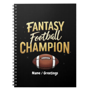 Fantasy Football Champion dominiert wie ein Pro Notizblock