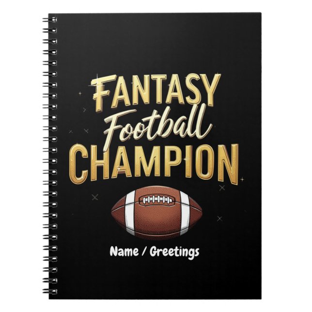 Fantasy Football Champion dominiert wie ein Pro Notizblock (Vorderseite)