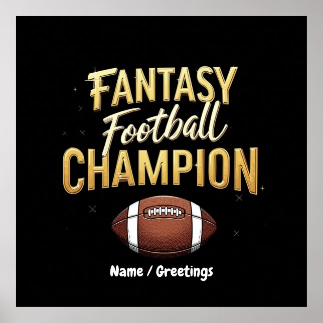Fantasy Football Champion dominiert wie ein Pro Poster (Vorne)