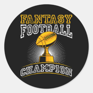 Fantasy Football Champion Runder Aufkleber
