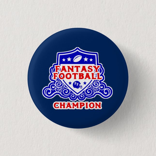 Fantasy Football Champion Shield Button (Vorderseite)