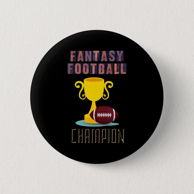 Fantasy Football Champion Trophäe Gewinner Button (Vorderseite)