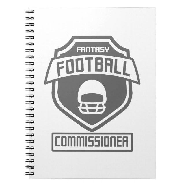 fantasy-football-Commissioner-gray-01 Notizblock (Vorderseite)