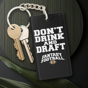 Fantasy Football Don't Drink und Draft - Navy Blue Schlüsselanhänger