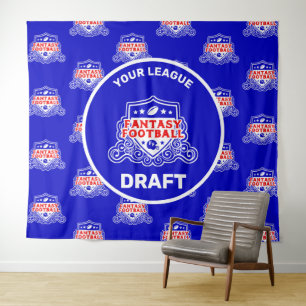Fantasy Football Draft Party Tapestory Wandteppich