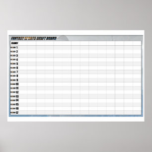 Fantasy Football Draft Poster - Schlange Entwurf