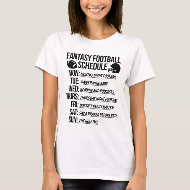 Fantasy-Football-Draftparty  T-Shirt (Vorderseite)