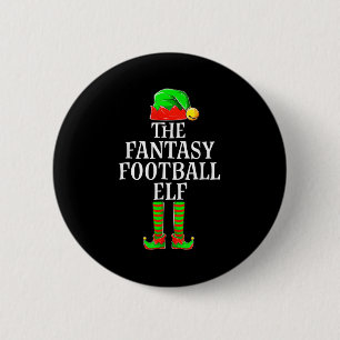 Fantasy Football Elf Apparel Men Boy Kind Weihnach Button