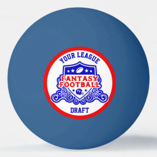 Fantasy Football Emblem Entwurf Pick Lotterie Tischtennisball