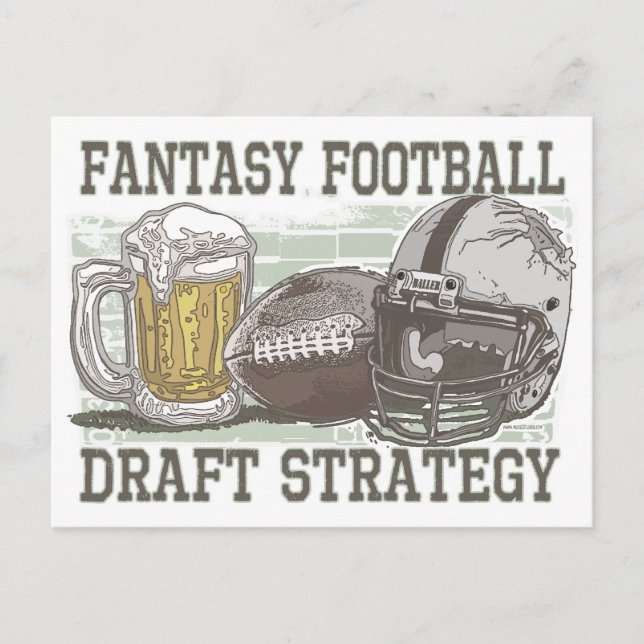 Fantasy Football Entwurf Strategie Postkarte (Vorderseite)