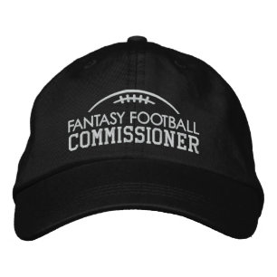 Fantasy Football Fan Gear mit Kommissarin Bestickte Baseballkappe