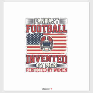 Fantasy Football Frauen Vintage Sportshirt_1 Aufkleber