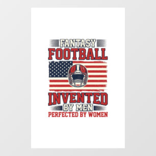 Fantasy Football Frauen Vintage Sportshirt_1 Fensteraufkleber
