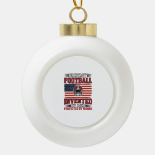 Fantasy Football Frauen Vintage Sportshirt_1 Keramik Kugel-Ornament