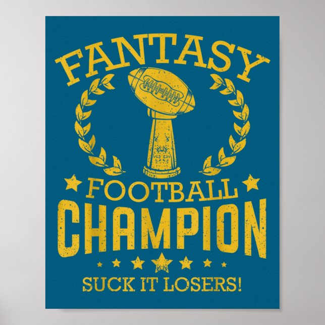 Fantasy Football Funny Champ Chamon  Poster (Vorne)