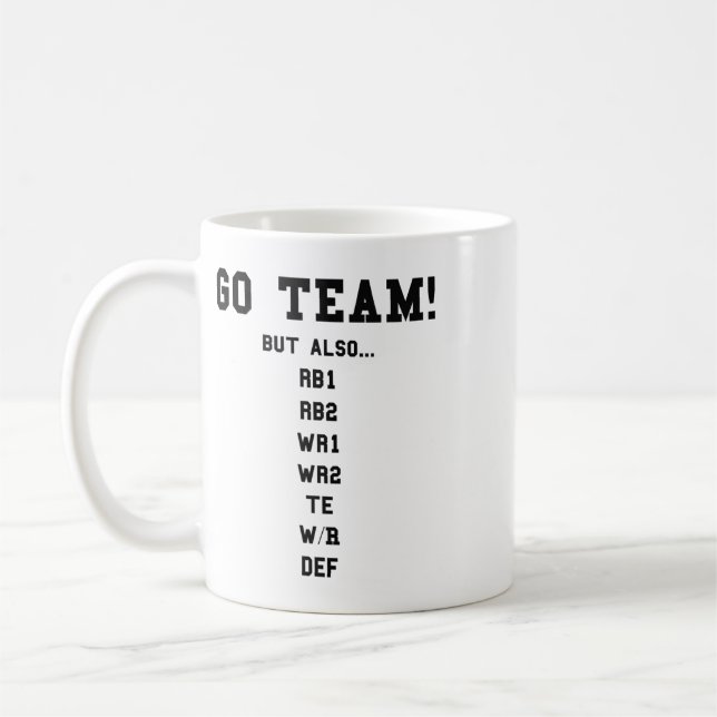 Fantasy Football Funny - Go Team  Kaffeetasse (Links)