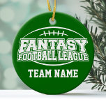 Fantasy Football - Funny Sports Gift Keramik Ornament<br><div class="desc">Teamfarbe: Grün. Jetzt können Sie das mit Ihrem Teamnamen anpassen. Jeder weiß,  dass du ein Champion in deiner Liga bist.</div>