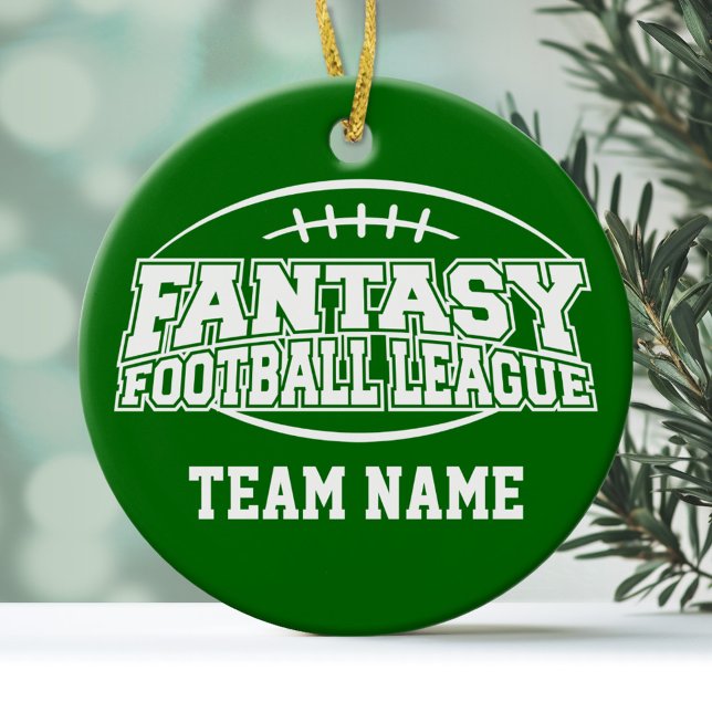 Fantasy Football - Funny Sports Gift Keramik Ornament (Personalized Christmas Ornament - Fantasy Football League)