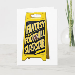 Fantasy Football Gelbe Plastikschild Karte