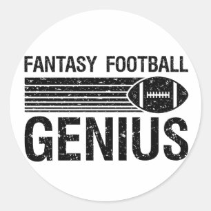 Fantasy Football Genius 1 Runder Aufkleber
