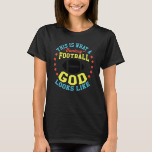 Fantasy Football God League Lineman Sieger Entwurf T-Shirt