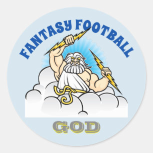 Fantasy Football GOD Runder Aufkleber