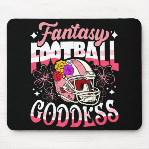 Fantasy Football Goddess Blume Helmet Women Mousepad