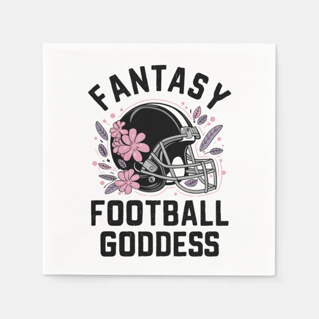 Fantasy Football Goddess Sports League Entwurf Serviette (Vorderseite)