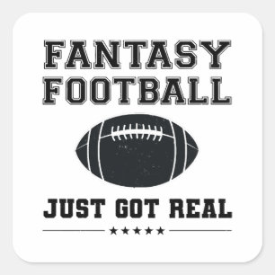 Fantasy Football Got einfach echt Quadratischer Aufkleber