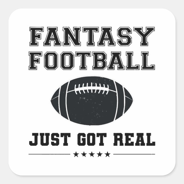 Fantasy Football Got einfach echt Quadratischer Aufkleber (Vorderseite)