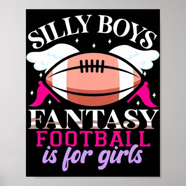Fantasy Football ist für Girls Women Poster (Vorne)