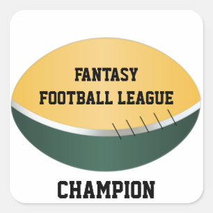 Fantasy Football League (anpassbar) Quadratischer Aufkleber