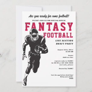 Fantasy Football League Auktion Entwurf Lineup Par Einladung
