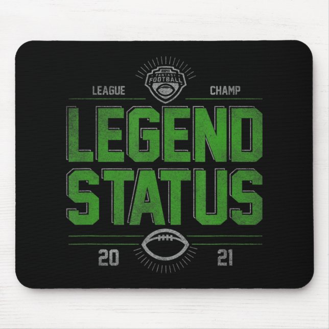 Fantasy Football League Champ Legende Status Mousepad (Vorne)