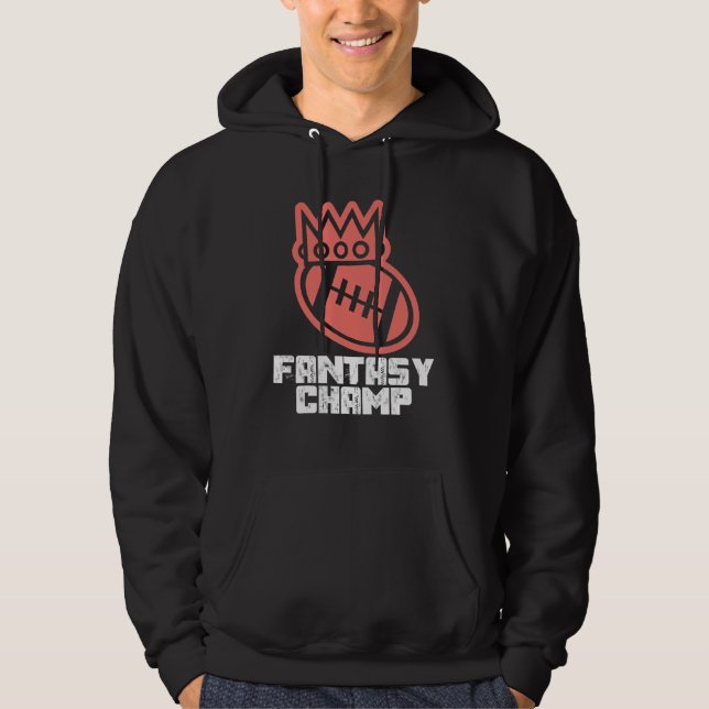 Fantasy Football League Champion Championship DFS Hoodie (Vorderseite)
