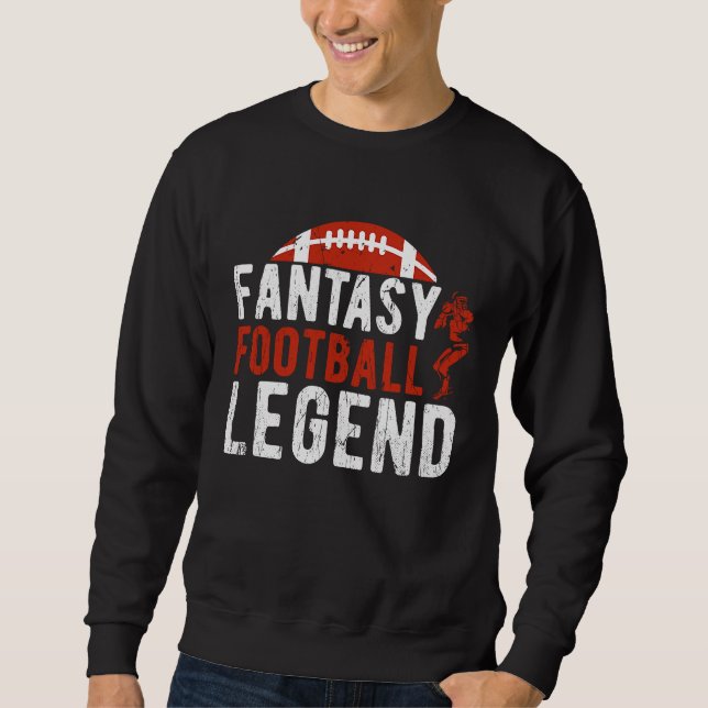 Fantasy Football Legend Flag Dad Father's Day Sweatshirt (Vorderseite)
