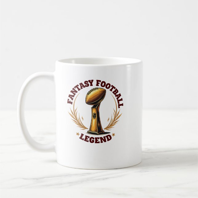 Fantasy Football Legend Trophy T-Shirt Kaffeetasse (Links)