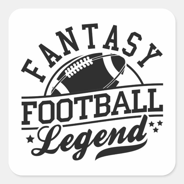 Fantasy Football Legende Quadratischer Aufkleber (Vorderseite)