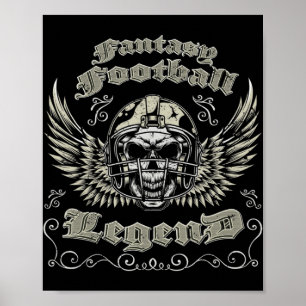 Fantasy Football Legende Retro Vintag Fantasy Foot Poster