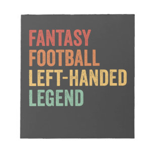 Fantasy-Football Linkshänder Legende Lustig Retro Notizblock