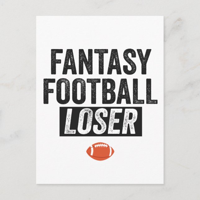 Fantasy Football Loser Fantasy Football Geschenk Postkarte (Vorderseite)