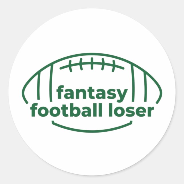 Fantasy Football Loser Runder Aufkleber (Vorderseite)
