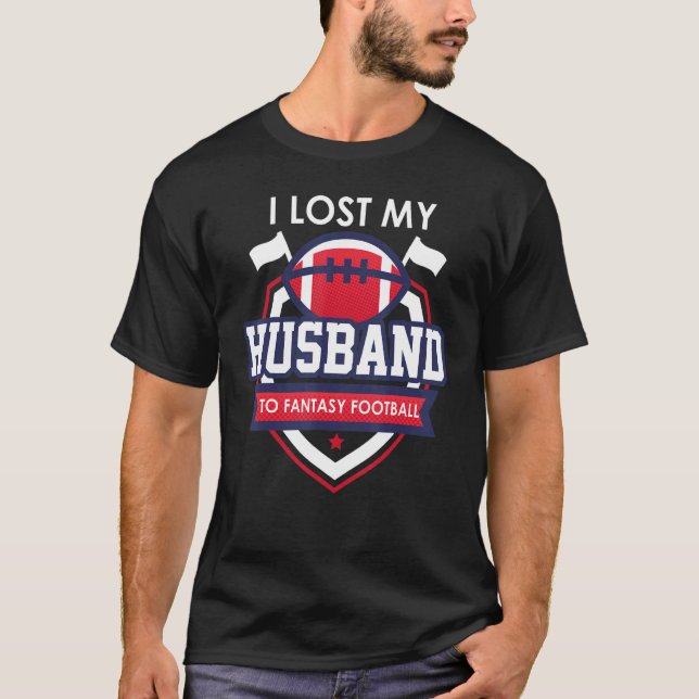 Fantasy Football Love Husband Womens Draft Party T-Shirt (Vorderseite)