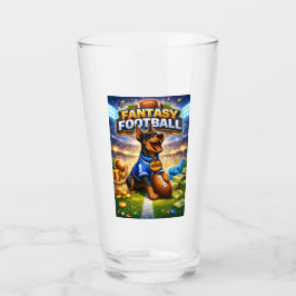 Fantasy-Football mit Hund Glas